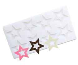 תבנית סיליקון שטוחה - כוכבים