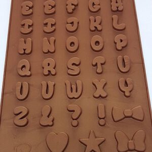 תבנית סיליקון אותיות באנגלית - פונט בילבי