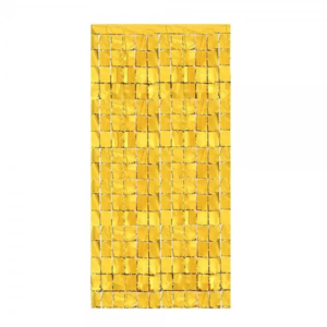 וילון ריבועים - זהב