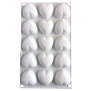תבנית סיליקון לב - 15 שקעים