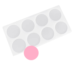 תבנית סיליקון עיגולים שטוחים