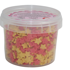 סוכריות לקישוט כוכבים - צהוב אדום