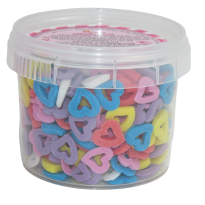 סוכריות לקישוט - מיקס מסגרת לבבות