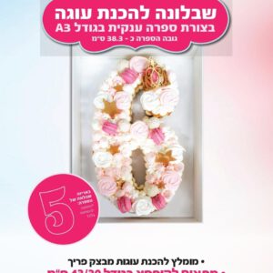 שבלונה להכנת עוגה בצורת 5
