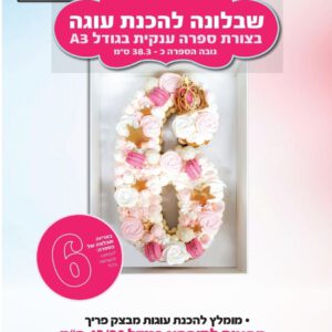 שבלונה להכנת עוגה בצורת 6