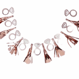 שרשרת באנרים - טבעת יהלום פונפונים