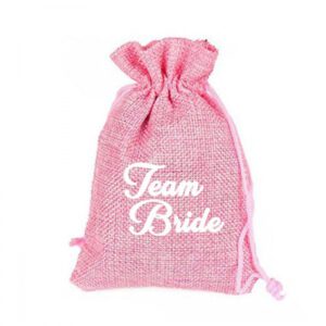 שקית יוטה ורודה - TEAM BRIDE