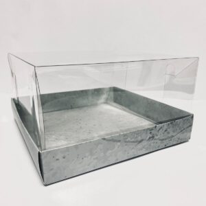 קופסה לעוגה - אפור אבן