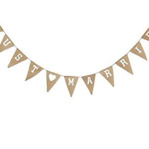 שרשרת דגלונים יוטה - JUST MARRIED