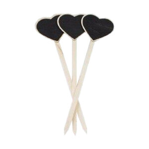 לוח גיר כיתוב אישי עץ מקל לב