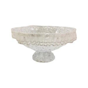 קערה לחינה תחרה לבן כסף