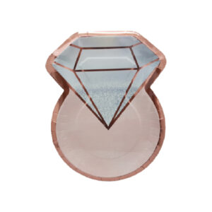 צלחות נייר - טבעת יהלום