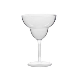 גביע שקוף קטן פלסטיק רגל כסף 24 ס"מ