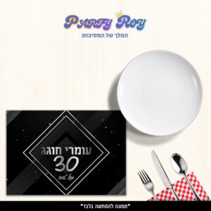 פלייסמנט - שחור כסף דוגמה 2