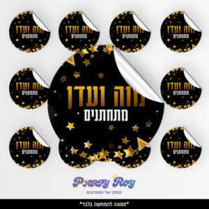 מדבקות עגולות - כוכבים (12 יח')