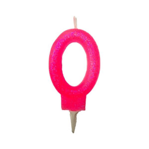 נר יום הולדת מספר 0 - ורוד