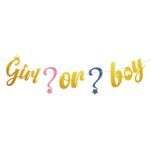באנר אותיות - גילוי מין העובר (זהב)