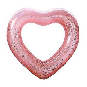 גלגל ים ענק - לב נצנצים רוז גולד