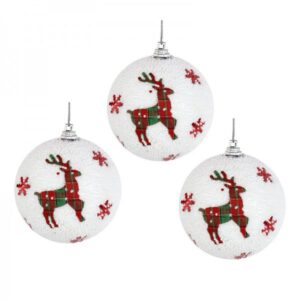 כדורים לבנים לקישוט העץ