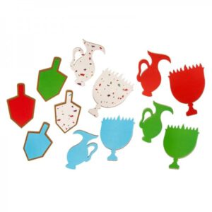 קישוטי שולחן צבעוניים - חנוכה