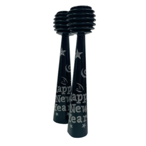 2 חצוצרות לחיצות כסף - HAPPY NEW YEAR
