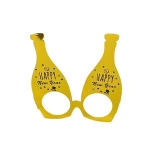 משקפיים - HAPPY New Year בקבוק שמפניה זהב