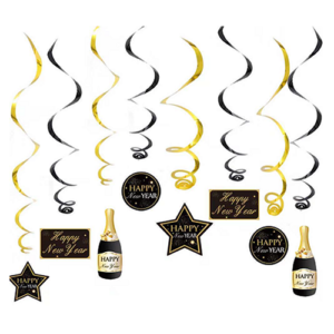 קישוט ספירלה לתליה - Happy New Year