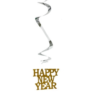 קישוט ספירלה לתליה - Happy New Year