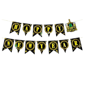 שרשרת דגלים - HAPPY NEW YEAR נצנצים