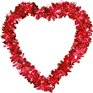 קישוט לב גדול - אדום