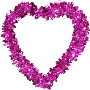 קישוט לב גדול - ורוד