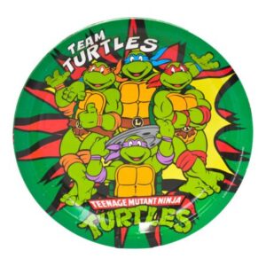 צלחות נייר מתכלה גדולות - צבי הנינג'ה