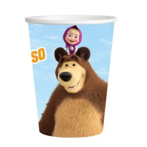 כוסות נייר - מאשה והדוב