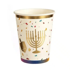 כוסות נייר - חנוכה שמח
