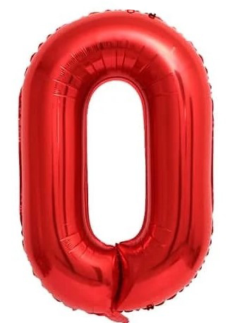 בלון מיילר 34 אדום - מספר 0