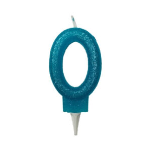 נר יום הולדת מספר 0 - תכלת