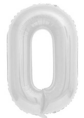 בלון מיילר 34 לבן - מספר 0