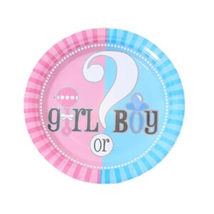 צלחות נייר מתכלה גדולות - גילוי מין העובר