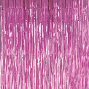 וילון פרנזים - ורוד מטאלי