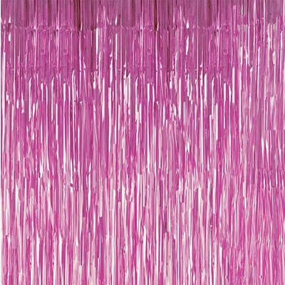 וילון פרנזים - ורוד מטאלי