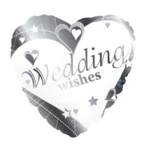 בלון לב מיילר 17 - WEDDING WISHES