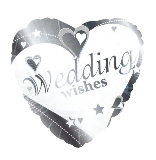 בלון לב מיילר 17 - WEDDING WISHES