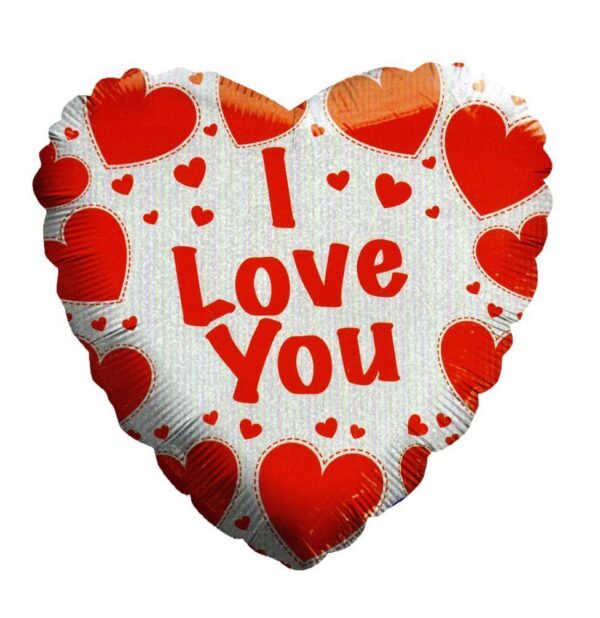 בלון לב מיילר 18 - I LOVE YOU