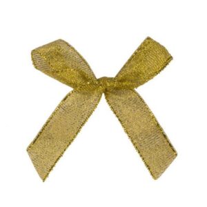 פפיונים בד + תיל קשירה - זהב