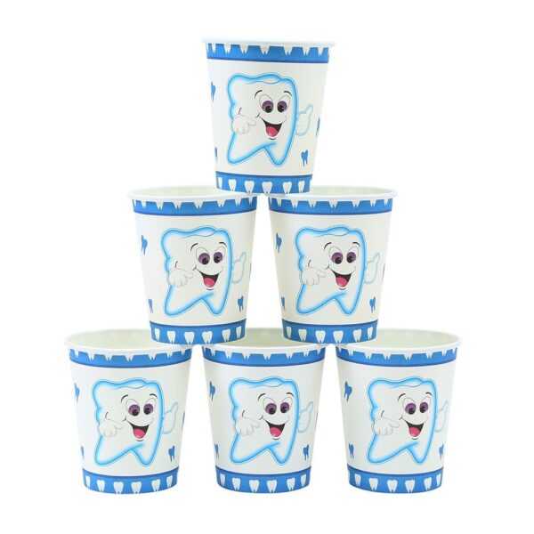 כוסות נייר - שן ראשונה לבן