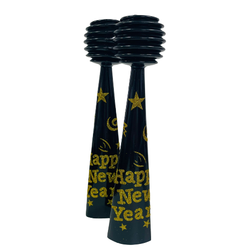 2 חצוצרות לחיצות זהב - HAPPY NEW YEAR