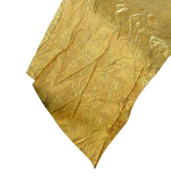 ראנר בד מקומט - זהב מבריק