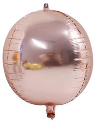 בלון כדור רוז גולד 22 - תלת מימד דקורטיבי