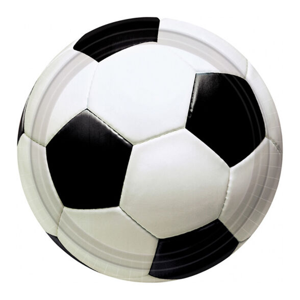 צלחות נייר מתכלה גדולות - כדורגל