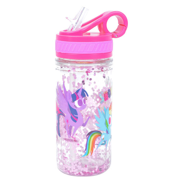 בקבוק פלסטיק 350 מ"ל עם נצנצנים - הפוני הקטן שלי